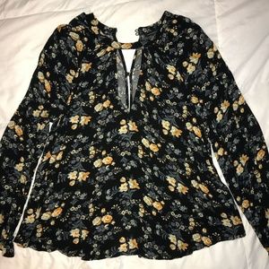 Long Sleeve Floral Blouse